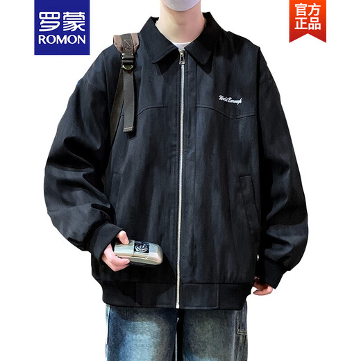 
ROMON jacket men's spring and autumn 2025 new jacket thin tops for teenagers casual workwear K15832 denim blue M