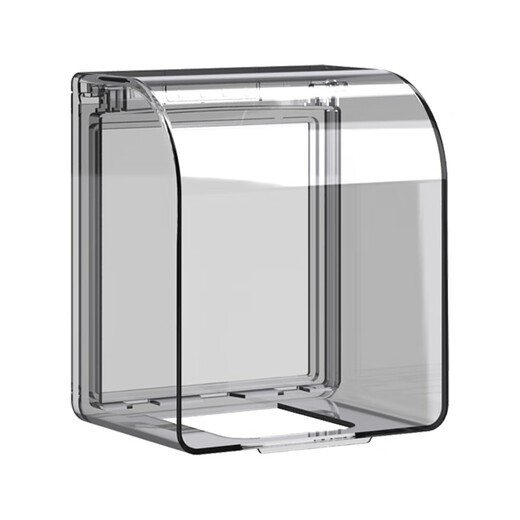 International Electrician Type 86 Socket Waterproof Box Self-adhesive Switch Power Supply Protective Cover Splash-proof Box Bathroom Toilet Socket Waterproof Cover Heightened Waterproof Box-Black Transparent