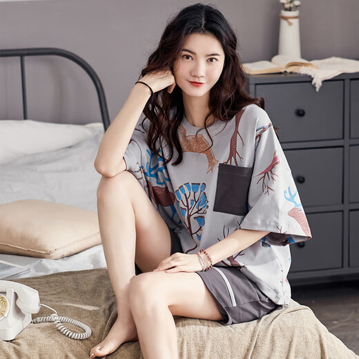 Velvet ártico Pajamas de algodón puro para mujeres en pantalones cortos de verano de dos piezas