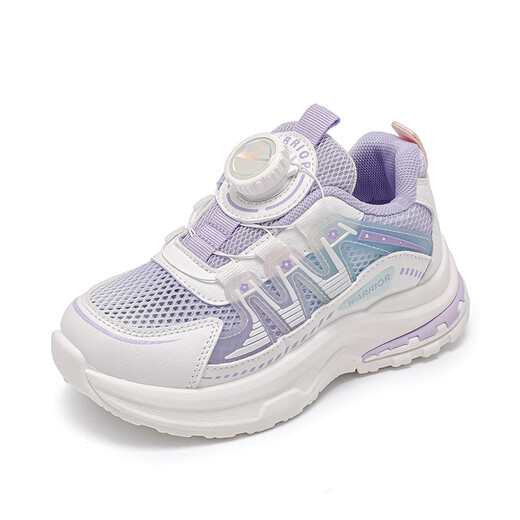 
Huili children's shoes mesh sneakers knob summer girls running shoes WZCL1396 white purple 31