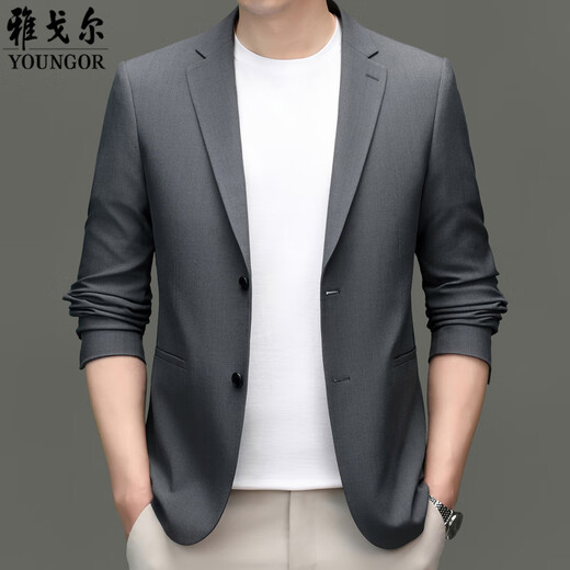 CEO雅戈尔旗舰官方店高端西服男春季新款商务休闲小西装外套纯色单西 6630咖色 M 170