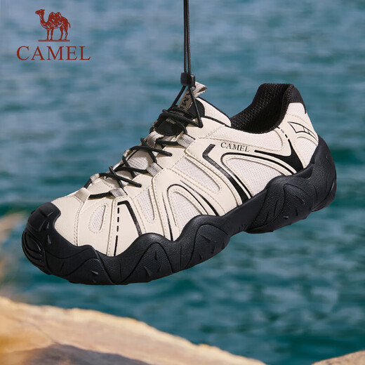 骆驼（CAMEL）【云山】网面户外徒步登山休闲丑萌鞋情侣 G15S076104 米白/黑 40