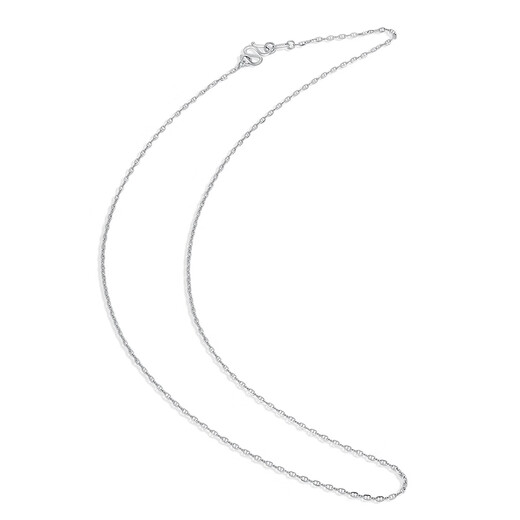 Gold Supreme (3DG Jewelery) platinum PT950 Japanese letter chain simple clavicle chain as a gift for girlfriend Priced by the gram 43cm-2.10g (including labor cost 128 yuan)