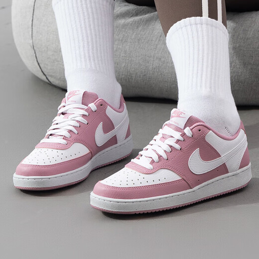 耐克（NIKE）鞋子女鞋 2025夏季新款低帮耐磨运动鞋帆布鞋休闲鞋透气板鞋 粉色/白色 35.5