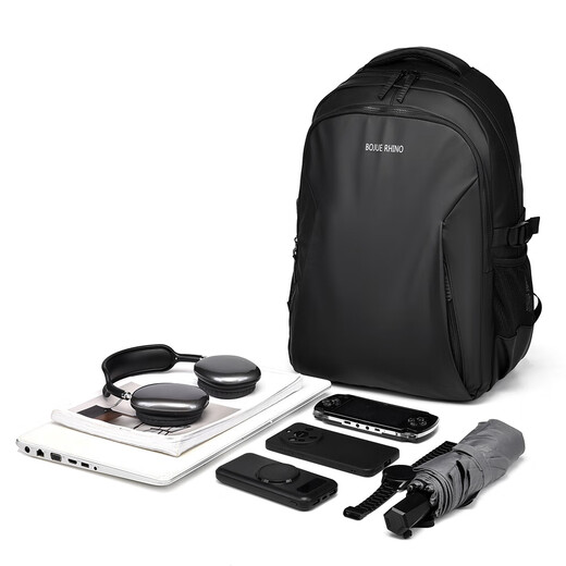 Business backpack for men travel commuting to and from get off work 16-inch laptop backpack college school bag black [waterproof material + reinforced shoulder strap]