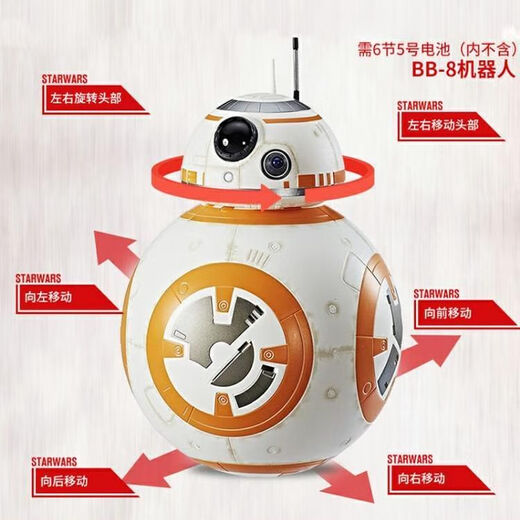 新年特惠 创世纪玩具 孩之宝BB8 星球大战智能遥控机器人玩具3C 星战旋转BB8C1438正价199 现货