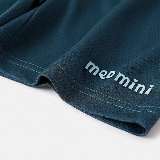
MQDMINI children's clothing children's suit boys short-sleeved shorts two-piece set of small and medium-sized children's sportswear summer clothes baby double-sided mesh suit blue 100