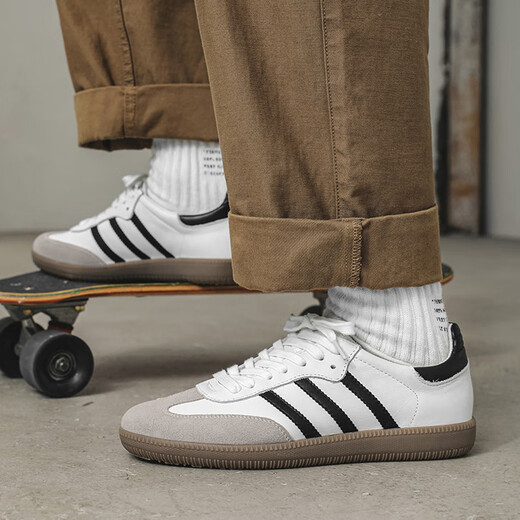 
Qingsi Fangde training shoes men's summer Sambad style Forrest Gump shoes genuine leather men's shoes training shoes sports shoes training White gray 9715 35