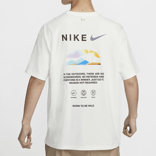 Nike Nike Herren-Sommer-Back-Label gedruckt gelegentlich atmungsaktiven losen losen T-Shirt HF-offizielles Flaggschiff authentisch HF6172-376 M