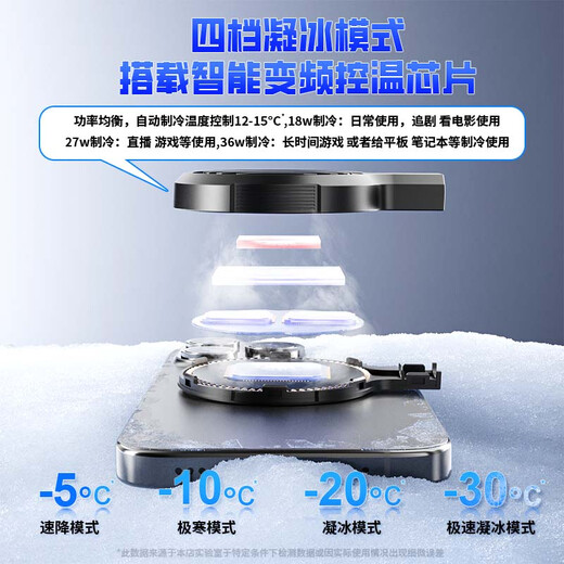 Maitai liquid-cooled magnetic mobile phone radiator AI intelligent temperature adjustment live broadcast dedicated ultra-quiet semiconductor refrigeration cooling artifact water cooling suitable for Black Shark 4pro tablet ipad Apple