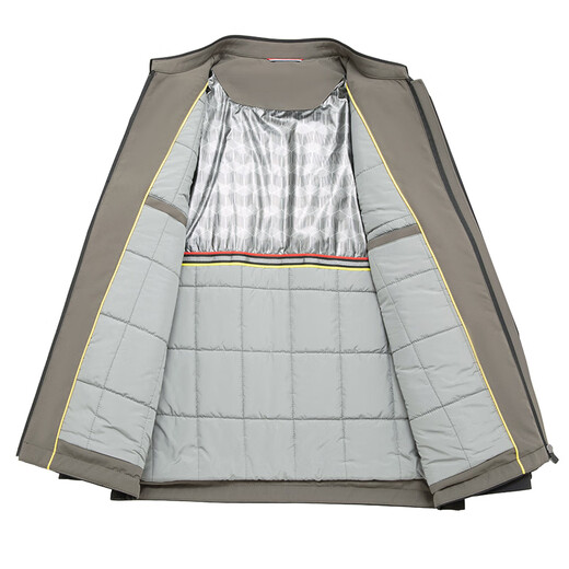 Li Meng Autumn and Winter Jacket Men's Wool Thin Cotton Jacket Top Business Lapel Dad Clothing Navy XL