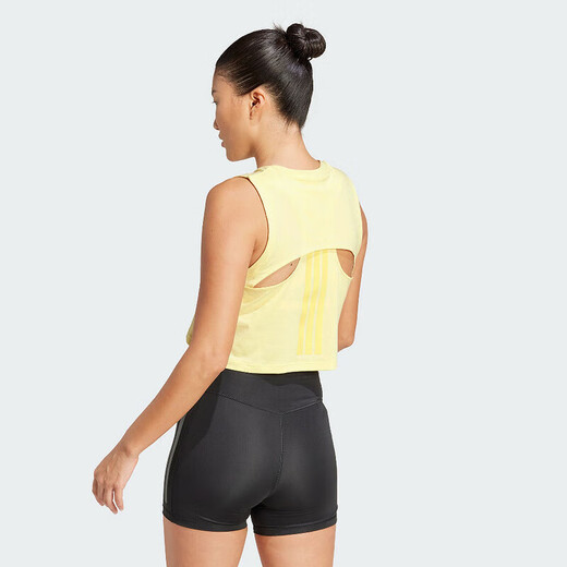 阿迪达斯（adidas）背心女装夏季新款时尚运动速干瑜伽运动训练美背无袖T恤 JG6182 S