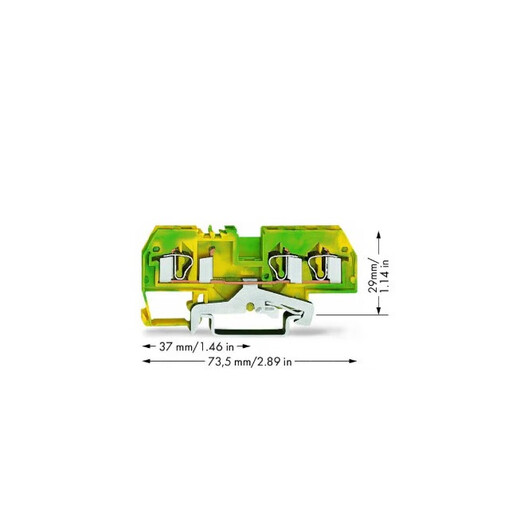 Wago/Wanke 3-Wire-Schutzanterminal 281-687 50 Stück/Pack