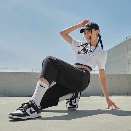 耐克（NIKE）DUNK LOW女子鞋复古板鞋夏季低帮轻便缓震DD1503 101白色/黑/白色 35.5