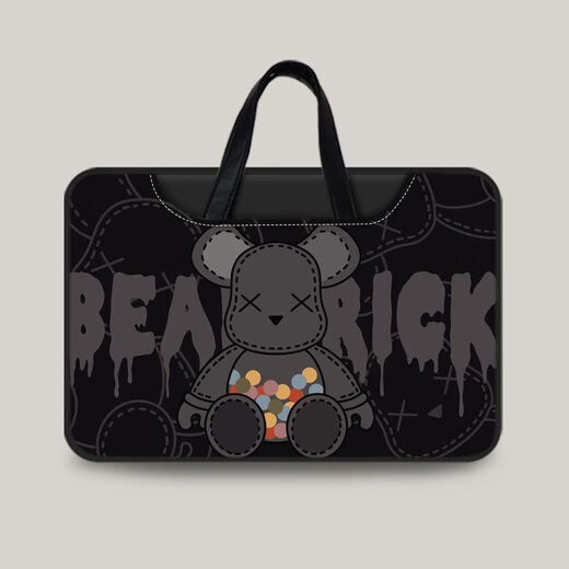 Luyide Building Bree Bear Laptop-Tasche 14 Zoll für Männer und Frauen für Apple MacBook Lenovo Xiaoxin Air13 Dell Y-4881 [verbessert All Black Computerbag] 11 Zoll