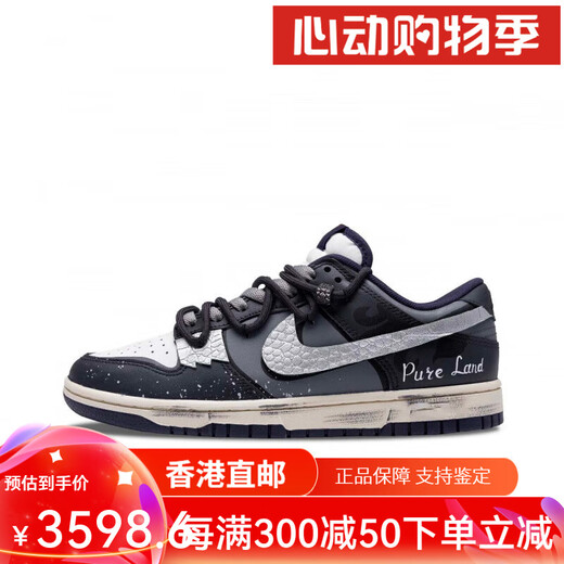 耐克（NIKE）球鞋定制  Dunk 竹韵 国风水墨 新中式 蓝白 男款板鞋 dd1391-100(teamfour-男女款线 41