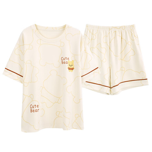 
Banana Pajamas for women in summer pure cotton shorts for women can be worn outside 2025 new cotton home clothing set 9855 M