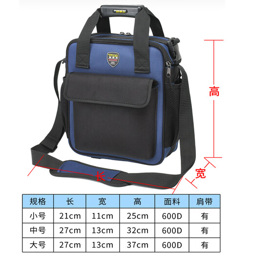 FASITE Electrician Tool Bag Canvas Carpentry Storage Repair Portable Crossbody Shoulder Bag Medium Upgraded Model