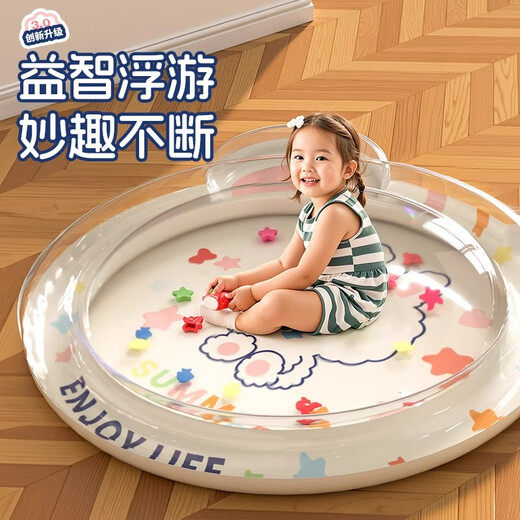 WCZ Deutsch Pat Wassermatte Baby Krabbeln Spielzeug Baby Kinder lernen, um unterstützte kriechende Wassermatte großes Wasserbett zu klettern [60% eingedickte Lecksoßer] 80 cm Sternen Rabbit Press