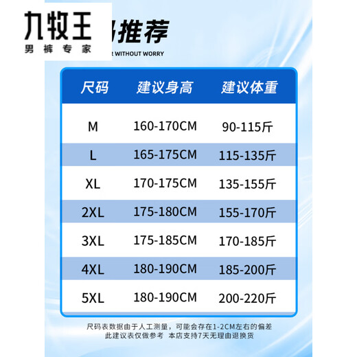 九牧王男士裤子夏季薄款2025新款天丝直筒裤宽松休闲男裤潮牌牛仔裤男款 1048蓝色+1048蓝色 薄款 M 【90-115斤】