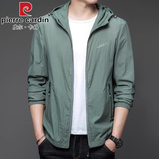 
Pierre cardin sun protection clothes men's summer thin outdoor ice silk hooded sun protection clothes jacket casual and versatile N9928 mist blue M 170 105-120Jin [Jin equals 0.5 kg]