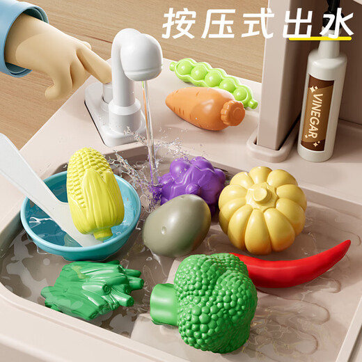 Yunya Children's Kitchen Toys Playing House Cooking Simulation Full Full de bébé 3 ans 6 Girls Children's Day Gift Birthday Anniversaire exclusif Green [Sound and Light Spray Large Kitchen 93-Piece Set] Cooking Toys Kitchen 6-1 Cadeau