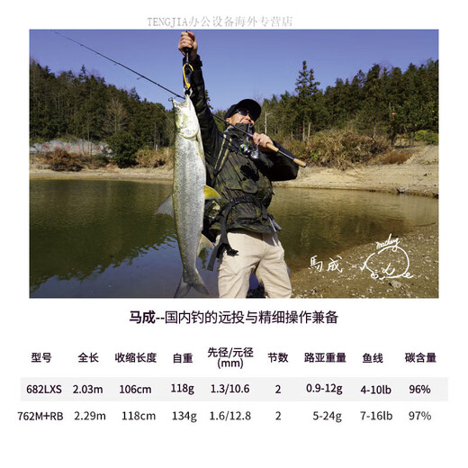 Dayiwa (Daiwa) Zillion Zilong Competitive Lane Tige à 2 sections Far-Shot Carbon Lane Rod Tod 2,03M 682LXS / Straight Handle L (MA Cheng)