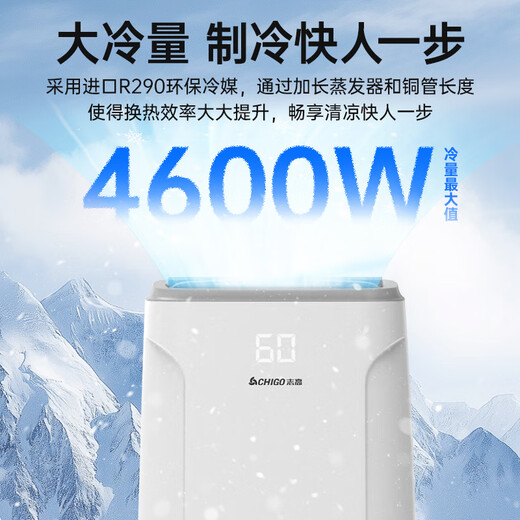 CHIGO mobile air conditioner 2 HP heating and cooling all-in-one air conditioner without outdoor unit installation-free rental kitchen bedroom cooling vertical mobile air conditioner 2.5 HP cooling and heating 25 years top quality