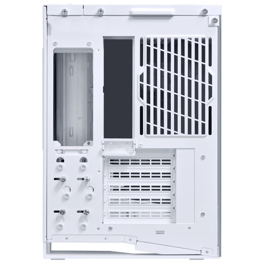 LIANLI联力O11D MINI V2机箱 海景房紧凑型 支持ATX主板 360水冷 可调直立显卡支架 倾斜底板 带防尘网 O11D MINI V2无风扇版 紧凑型机箱 白色