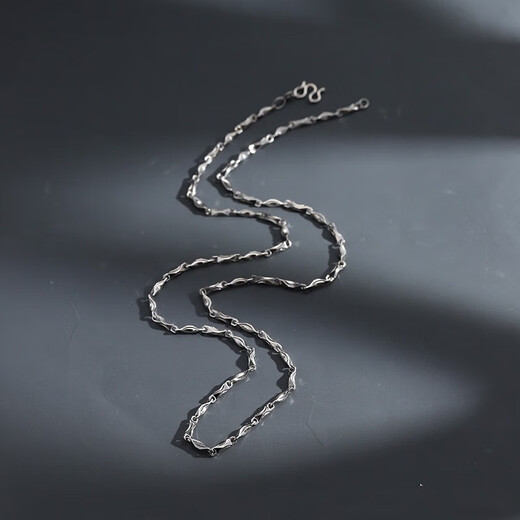 MZMZ platinum necklace men's pt950 platinum decorative clavicle chain high-end Valentine's Day gift for boyfriend and husband Light luxury ingot chain width 2mm - chain length 50cm (gift box)