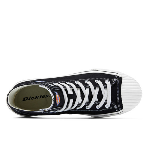 Dickies经典百搭 耐磨高帮休闲帆布鞋 男女同款 黑色 34