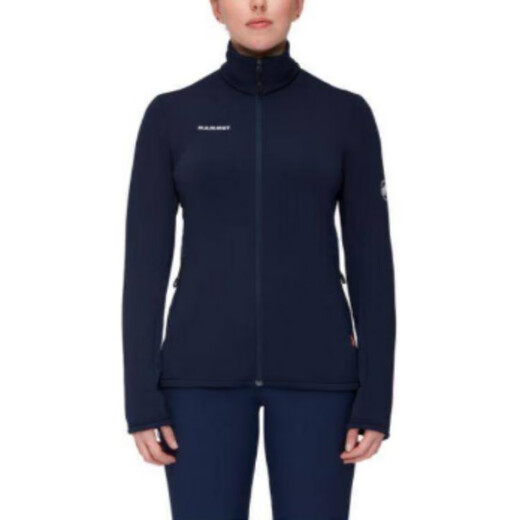 MammuT solid color stand collar zipper closure straight long sleeve jacket jacket for women blue blue S