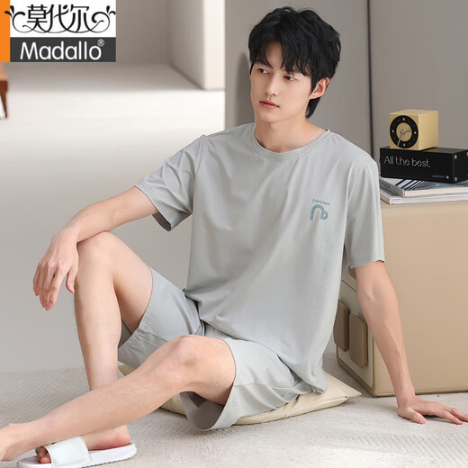 Pajamas modales de hombre de verano Summer de manga corta Set 2025 El nuevo traje de casa de verano de algodón puede estar al aire libre 6630 L