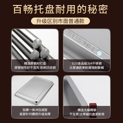 
Baichang Food Grade 304 Stainless Steel Oil Drain with Filter Mesh Rectangular BBQ Tray Drain Oil Leak Pallet Commercial Thickened Non-magnetic 36272cm Pan + Filter Mesh*