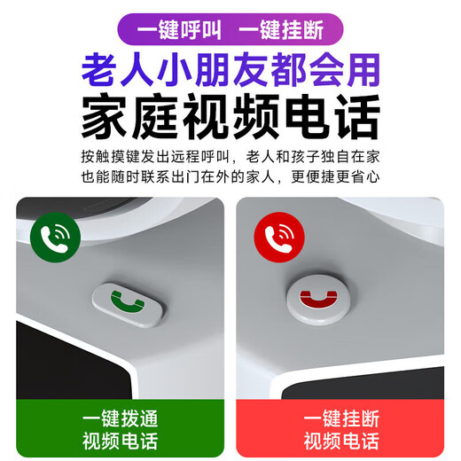 XMSJ home smart surveillance camera with screen, 360-degree panoramic view, no blind spots, wireless night vision, two-way video call, intercom, AI humanoid detection, remote care indoor monitor, WiFi video version丨One-click call + 30-day cycle storage One-click call丨Mobile phone remote care for the elderly and children丨Post orders and get luxury gifts