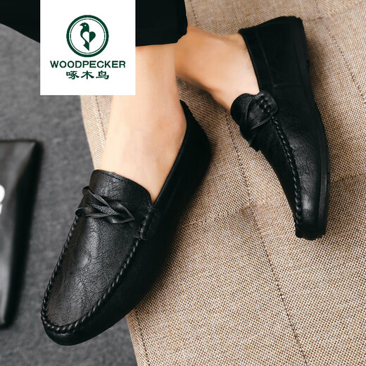 Specht Loafer Schuhe vielseitig viel Top 2025 Neue Männerbohnenschuhe Herren -Fahrschuhe modische lässige bequeme und vielseitige D826 Brown 39