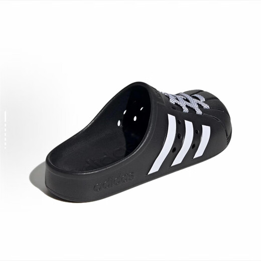 阿迪达斯阿迪达斯ADILETTE CLOGS舒适耐磨EVA包头运动拖鞋男女同款米白黑 JH9848黑白 42 (260mm)