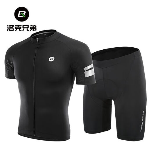 
RockBROS Summer Bike Cycling Suit Short Sleeve Shorts Men and Women Mountain Highway Clothes Bike Equipment White Set M