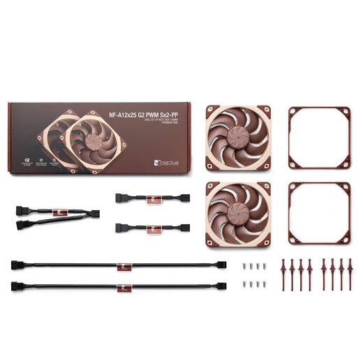 Noctua NF-A12x25 G2 PWM Sx2-PP LS-PWM zweite Generation A12 Cat-Lüfter 12025 12CM LCP Flüssigkristall-Polymer-Gehäuselüfter intelligente Temperaturregelung Noctua A12x25 G2 PWM Sx2-PP