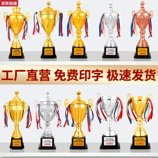 Blaue Farbe HE Metal Trophy Customized Schriftzug Crystal Football Basketball Creative Games Medal Kindergarten Schüler Wettbewerb 9902 Titel