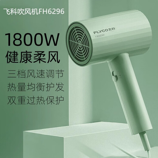 FLYCO Feike Hair Dryer Home Quick-Drying Portable Student Door Low Noise Hot and Hot Air High Power Hair Dryer PH1622/FH6270/6296 Feike FH6296 [1800W+Three-speed Adjustment+Heat Balance]