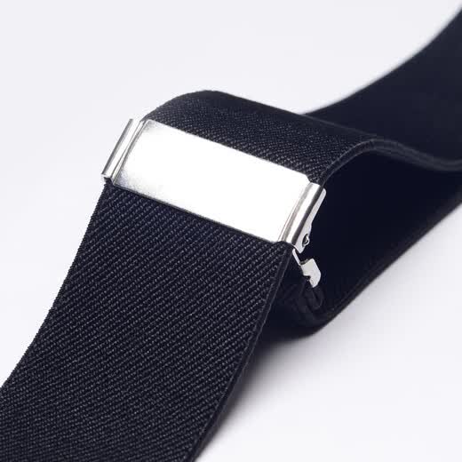 Jingmengyuan Sleeve Cuffs Shirt Sleeve Rings Arm Rings Arm Bands Sleeve Bands Men's and Women's Shirts Elastic Elastic Sleeve Ring Button Bartender Arm Cuffs Pressed Sleeves K931 Black (3.5cm)