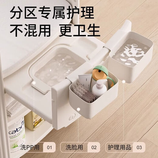 Colubi baby diaper table baby touch care table diaper changing movable newborn bath crib nursing table + 5 storage boxes