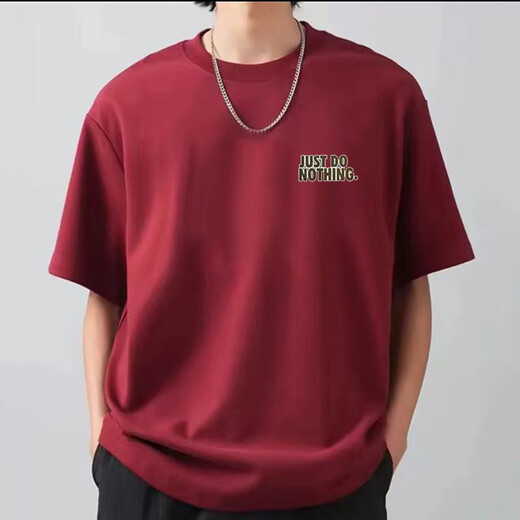 Seven Wolf [3523 collections] Short-sleeved T-shirt base shirt versatile loose clothes for men and women. Black [Direct sales from manufacturers] Small label JUST Limited time S 85-100Jin [Jin equals 0.5 kg]