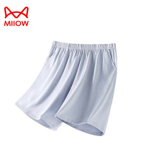 Catman (Miiow) Frauen purer Baumwoll-Pyjama Hosen Sommerfünf-Punkte-Hosen Dünne große Heimhosen Große Shorts Home Hosen locker und können außerhalb von Fünf-Punkte-Home Hosen Frauen [helles Hanfgrau] M empfohlen werden 80-100 Jin [Jin gleich 0,5 kg]