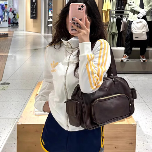 阿迪达斯 （adidas）三叶草夹克女2025夏季新款潮流时尚大logo梭织翻领外套 JZ4337 L