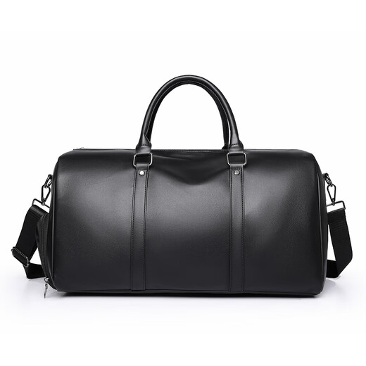Large capacity travel bag handbag single shoulder crossbody bag business casual duffle bag men wet dry and separate fitness bag black