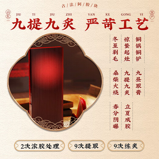 Nanjing Tongrentang Esel-Hide-Gelatine-Blöcke Esel-Hide-Gelatine-Blöcke, Esel-Hide-Gelatine-Blöcke, Shandong Dong'e Esel-Hide-Gelatine-Kuchen, Urlaubsgeschenke [Festgeschenke] 2 Boxen insgesamt 250g