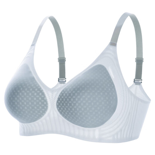 Yalu Traceless Underwear Women's Summer Ultra-Thin Ice Silk Silk Small Mreast Gathering and Anti-Saging Beautiful Bra 2025 New Style Blue M (Recommandé 90-105Jin [Jin est égal à 0,5 kg]))
