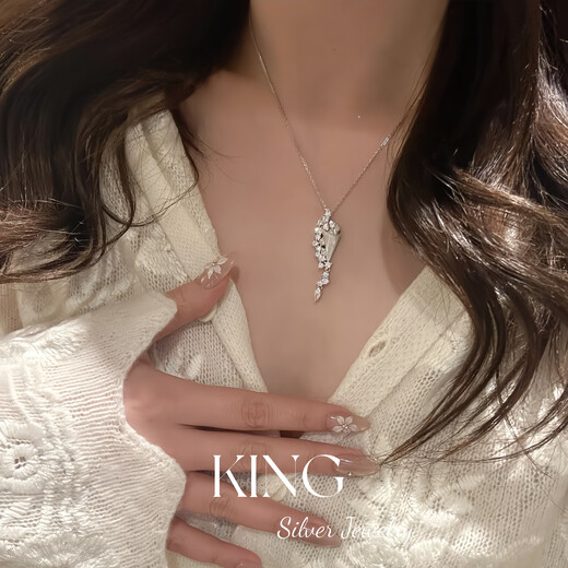 Unbranded star pendant hourglass | king silver jewelry 925 silver gold plated European and American style fashion light luxury temperament pure necklace with chain (chain length 50cm, you can pull it out at will)